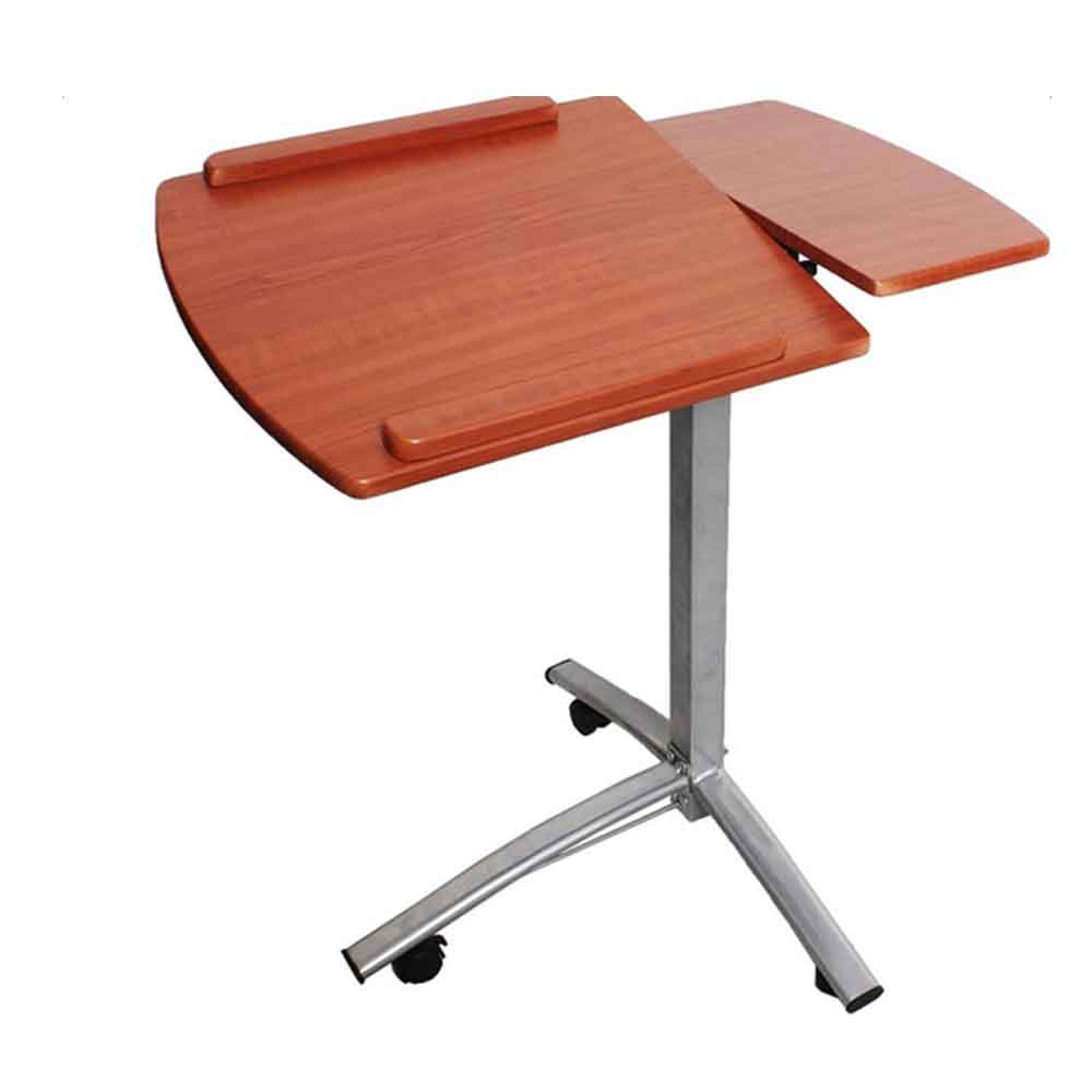 Laptop Rolling Desk Adjustable Tilt Stand Portable Caster Cart Bed Side Table eBay