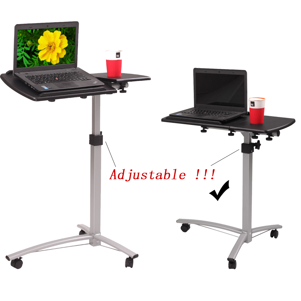 Laptop Rolling Desk Adjustable Tilt Stand Portable Caster Cart Bed Side Table eBay Laptop Rolling Desk Adjustable Tilt Stand Portable Caster Cart Bed Side Table eBay
