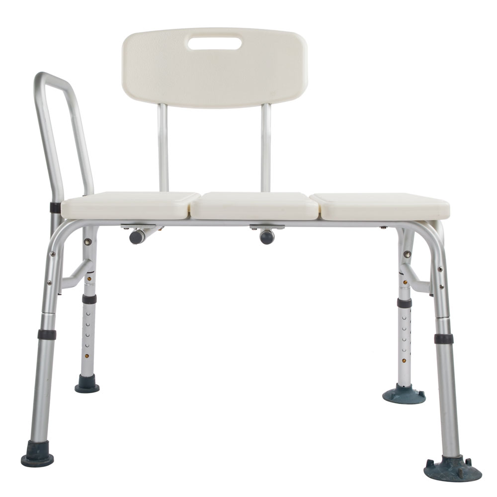 Heavy Duty Bath Tub Shower Transfer Bench Stool Shower Chair w/Backrest
