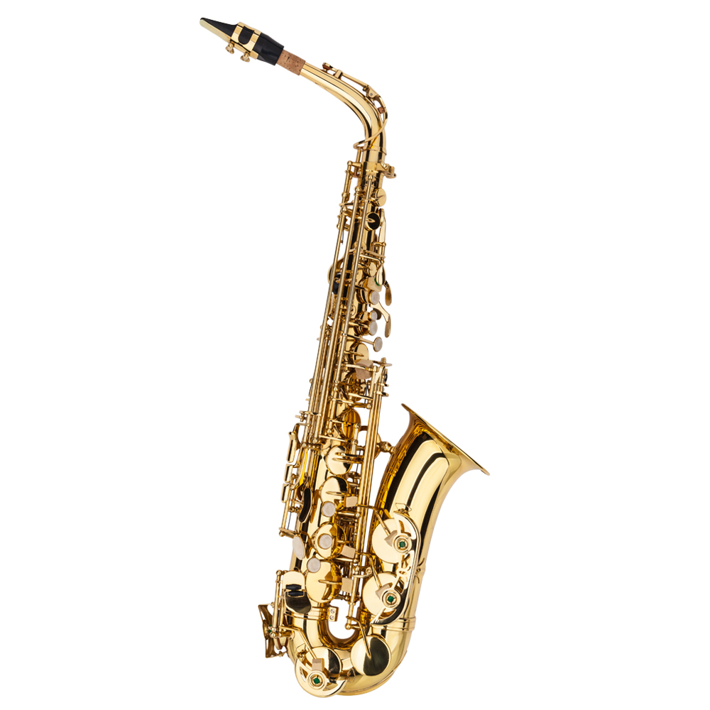 New Professional Band Eb Alto Sax Saxophone Paint Gold w/ Case
