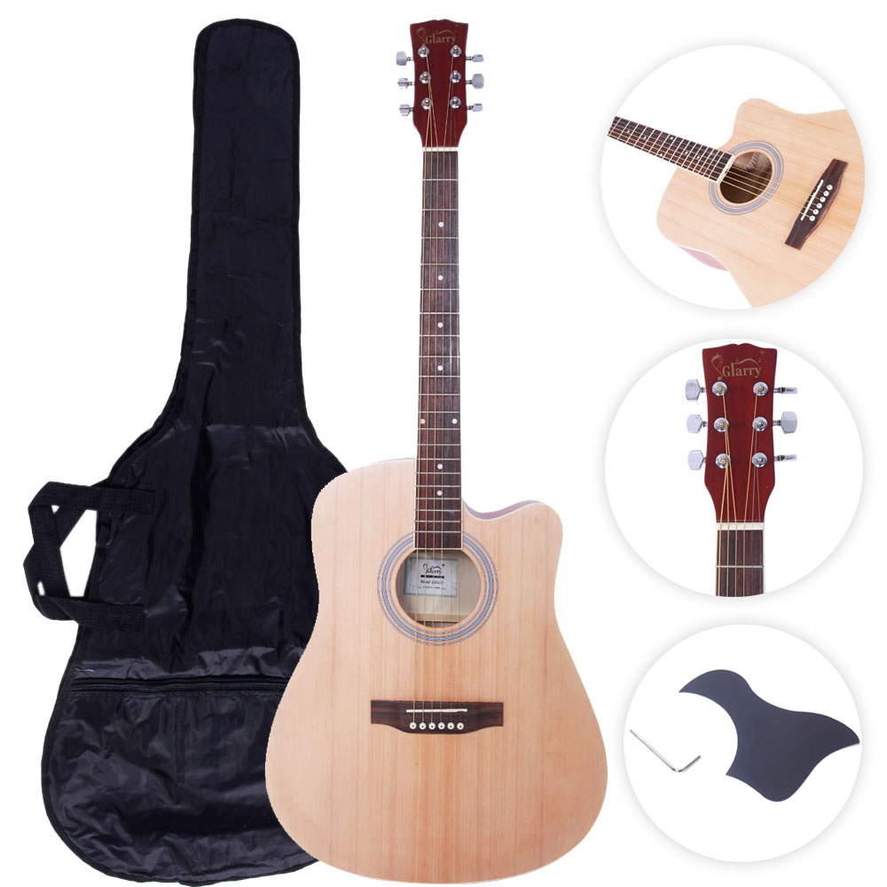 Glarry GT502 41" Practice Beginner Spruce Folk Acoustic Guitar Wood