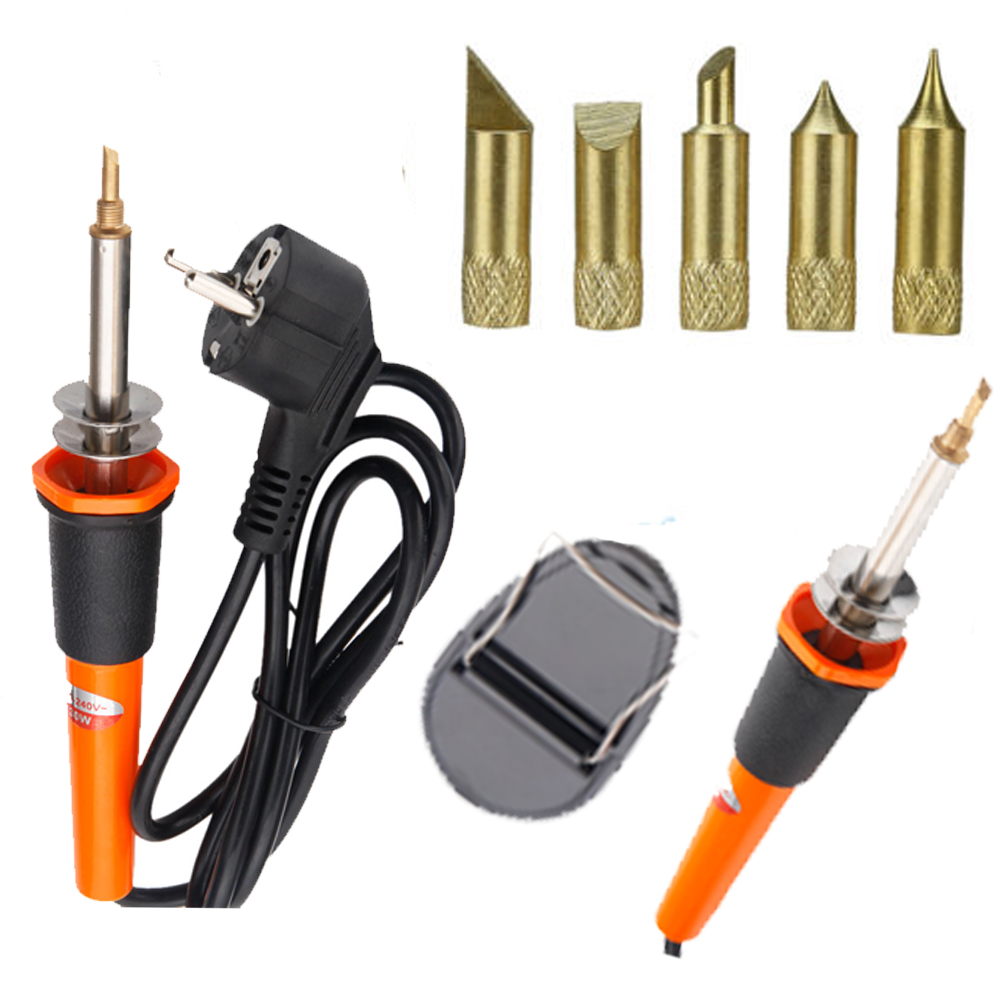 7pcs Hobby Crafts Wood Electric Soldering Iron Pen Kit with Bits Holder