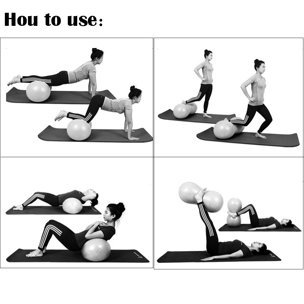 Peanut Shape Exercise Ball 45cm*90cm Pilates Therapy ...