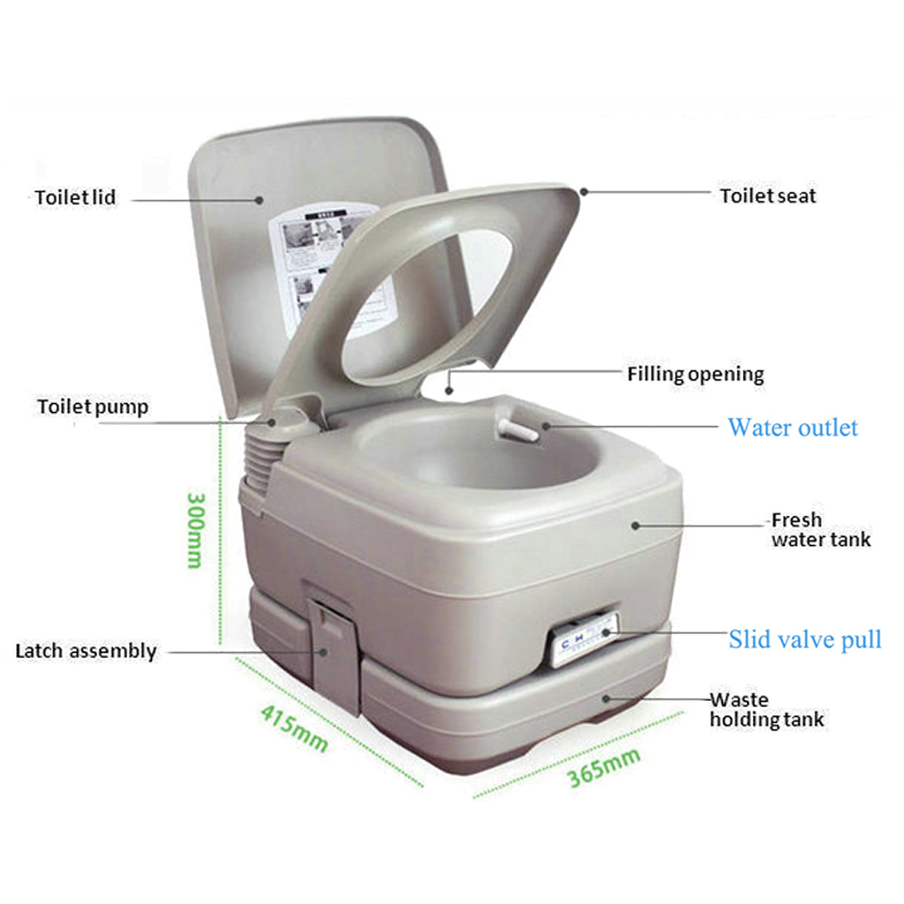 10L Portable Camping Toilet Flush Porta Travel Vehicle Boat Toilet ... 10L Portable Camping Toilet Flush Porta Travel Vehicle Boat Toilet ...