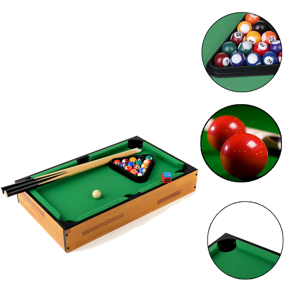 18" Small Billiard Table Pool Desktop Miniature Tabletop Pooltable Mini