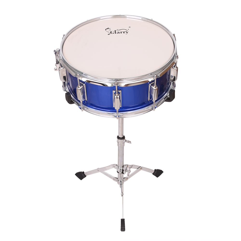 New Blue Snare Drum Poplar Wood Drum 14 x 5.5" with Drumsticks Bag
