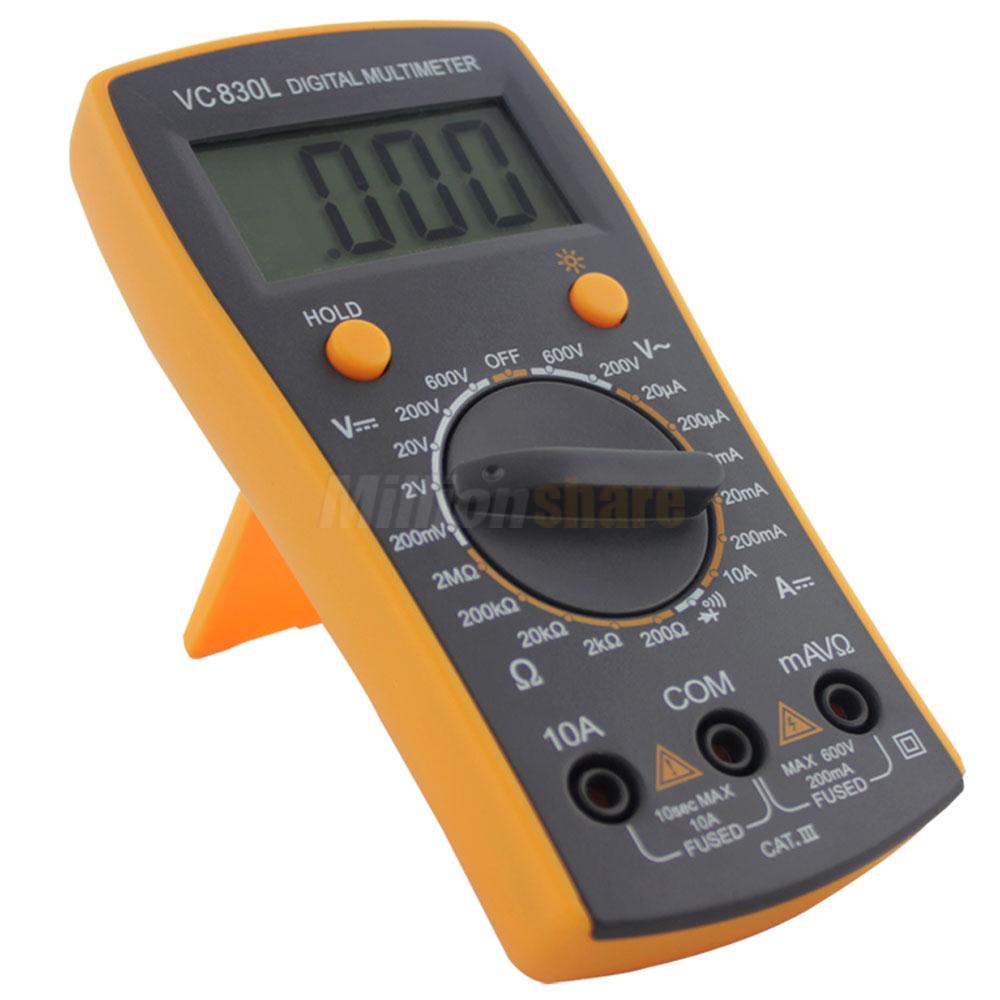 BEST VC830L LCD Display Digital Multimeter Volt Amp Ohm Meter Tester